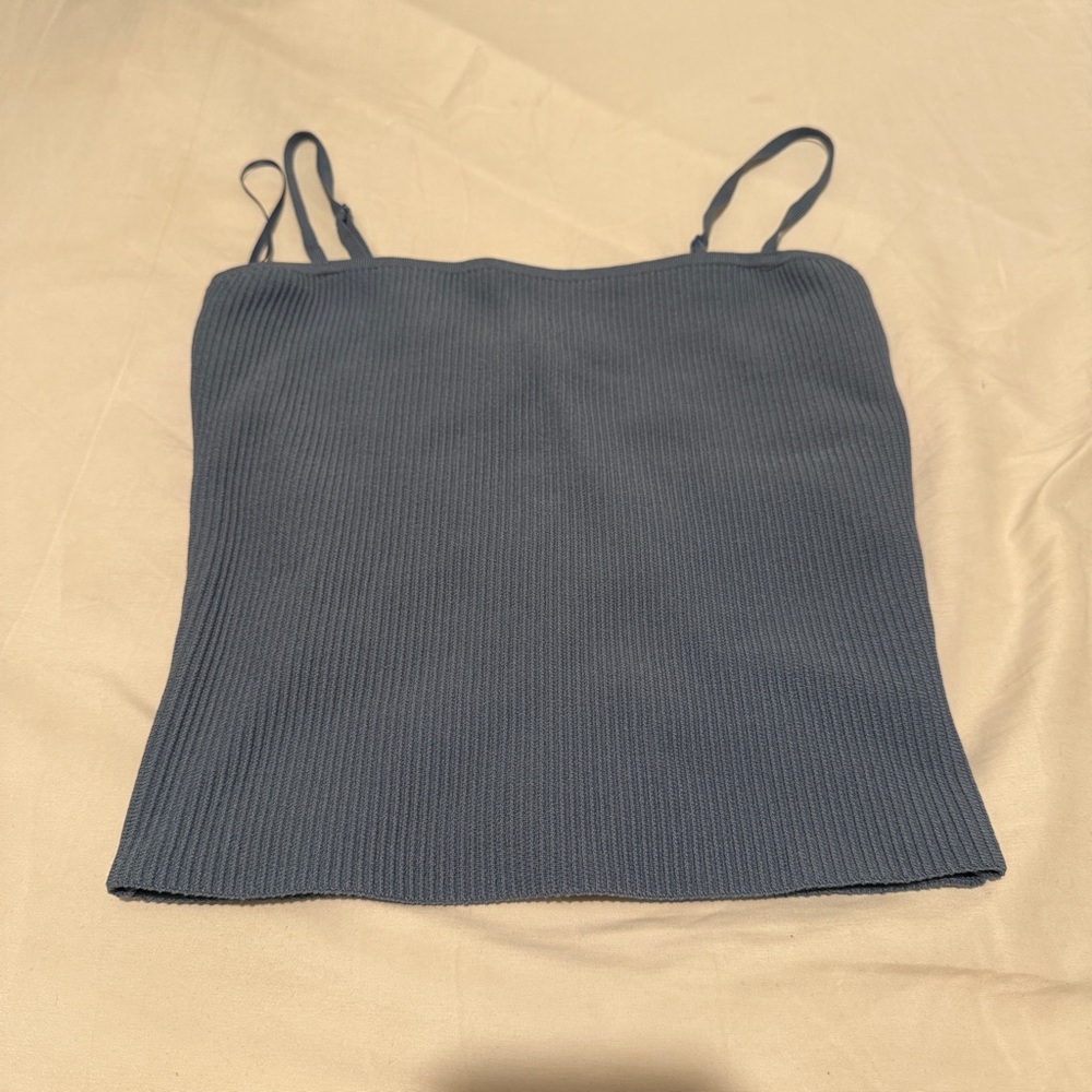 BABATON Sculpt Knit Cami Tank - Medium Seafoam Blue